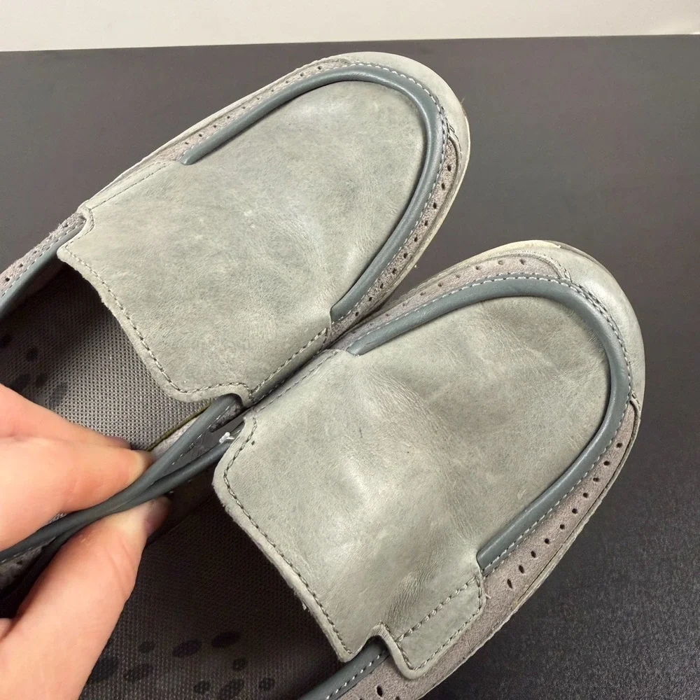 Merrell Wild Dove Flats Women's Sz 7 Gray Leather Comfort Casual Slip On Shoes